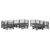 [Home] 10-tlg. Garten-Lounge-Set mit Kissen Grau Massivholz Produktbild-Vorschau 3