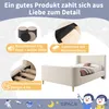 Čalouněná dětská postel, jednolůžková postel sáně s Náhled obrázku produktu 5