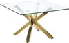 BELIANI Beistelltisch Gold Transparent 70 x 70 cm Produktbild-Vorschau 1