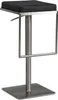 FineBuy Sgabello da bar nero in Pelle finta e acciaio inox Anteprima dell’immagine prodotto 6