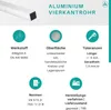 Aluminium Vierkantrohr [15 x 15 x 2 mm Länge: 1.000 mm] Produktbild-Vorschau 3