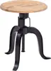 WOHNLING Sitzhocker Echtleder / Metall 35 x 48 x 35 cm Produktbild-Vorschau 6