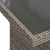 10-tlg. Garten-Sofagarnitur mit Kissen Grau Poly Rattan Produktbild-Vorschau 9