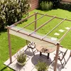 PRIMEYARD Pergola 3x3 m gazebo da giardino con tetto Anteprima dell’immagine prodotto 8