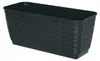 Länglicher Blumentopf DRL500P mit Untersetzer | Anthrazit Produktbild-Vorschau 2