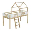Hochbett, 90x200 cm, Kinderbett mit Lattenrost, Produktbild-Vorschau 1