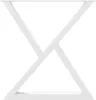 vidaXL Esstisch Beine 2 Stück Weiß 70x(72-73,3) cm Stahl Produktbild-Vorschau 4