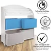 ONVAYA® Kinder Bücherregal Finn | Weiß / Blau | Kinderregal Produktbild-Vorschau 3