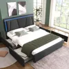 Letto imbottito Flieks 140x200cm con rete a doghe, letto Anteprima dell’immagine prodotto 1