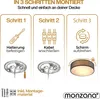 Monzana Lampadario da Soffitto 40W Rotondo 38cm Stoffa 2 Anteprima dell’immagine prodotto 3