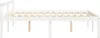 A white wooden bed frame with a slatted base, shown from the side against a white background. Produktbild-Vorschau