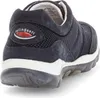 A close-up rear view of a dark blue shoe. Voir les images du produit