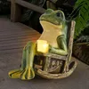 Gartendeko, Frosch-Gartenstatue, Solar Außenbeleuchtung, Produktbild-Vorschau 1