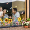 1 Stück Fensteraufkleber Blumen, Fenstersticker Sonnenblume Produktbild-Vorschau 4