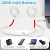 Nackenventilator 2000mAh USB leise tragbar Weiß Produktbild-Vorschau 3
