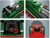 A collage of four close-up images of a green and red toy train, likely a model. Voir les images du produit