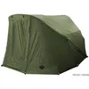 A green bivvy tent shown from a side angle against a white background. Voir les images du produit