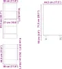 vidaXL Armadio base Riga Bianco 30x44,5x81,5 cm Materiale a Anteprima dell’immagine prodotto 8