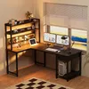 Schreibtisch mit Lochwand 135 x 90 cm Eckschreibtisch mit Produktbild-Vorschau 2