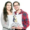 Mr. & Mrs. Panda Kissen 40x40 Pinguin Blumen - Weiß - Produktbild-Vorschau 3