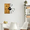 Opviq, Wooden Clock 29, Wanduhren, Nussbaum, Metall, 58 x Produktbild-Vorschau 3