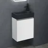 doporro Petit Meuble de Salle de Bain Suspendu 46cm Blanc Voir les images du produit 1