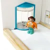 4iQ Große Holzpuppenhaus ULA 39,3x13,5x41,5 cm mit Zubehör Produktbild-Vorschau 8