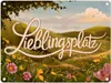 Lieblingsplatz Metallschild in 15x20 cm mit Blumenwiese Produktbild-Vorschau 1