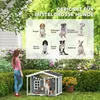 PawHut – psí bouda, povětrnostně odolná, vyvýšená dřevěná Náhled obrázku produktu 7