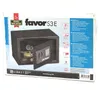The image shows the packaging of a Burg-Wächter Favor S3 E safe, with the safe itself visible inside the open box. Produktbild-Vorschau