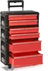 A red and black rolling tool chest with multiple drawers, shown against a white background. Produktbild-Vorschau