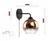 Luxolar lampa ścienna z włącznikiem szklany klosz Podgląd zdjęcia produktu 3