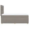 vidaXL Boxspringbett mit Matratze Taupe 100x200 cm Stoff Produktbild-Vorschau 5