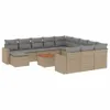 Modulares Garten-Sofa-Set 13-teilig, Poly Rattan Beige, Produktbild-Vorschau 1