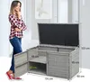 COSTWAY Auflagenbox Rattan 335L Stauraum, Kissenbox mit Produktbild-Vorschau 5