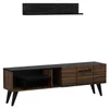 HOMIDEA Nora: mobile TV basso, mobile TV, parete TV con Anteprima dell’immagine prodotto 4