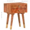 vidaXL Comodino 43×30×58 cm in legno massiccio di mango - Anteprima dell’immagine prodotto 9