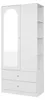 MODFU Kleiderschrank Weiß mit Spiegel,80×40×180 Produktbild-Vorschau 9