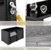 Collage of images showing features of a rattan seating set. Produktbild-Vorschau