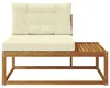 vidaXL Sofa ogrodowa z poduszkami, kolor naturalny, 115 x Podgląd zdjęcia produktu 3
