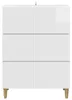 vidaXL Komoda s lesklým povrchom, biela, 66 x 34,5 x 90 cm Náhľad obrázku produktu 5