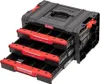 A black and red modular tool storage system with three drawers, shown from a slightly elevated front-left angle against a white background. Anteprima dell’immagine prodotto