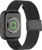 The back of a black smartwatch with a heart rate sensor and a black mesh band. Anteprima dell’immagine prodotto