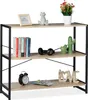 relaxdays Étagère d'appoint brune, noire 95,0 x 35,0 x 80,0 Voir les images du produit 1