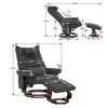 Diagrams and measurements of a recliner chair and ottoman. Produktbild-Vorschau