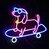 LED neonové znamení,jezevčík skateboardový pes,LED neonové Náhled obrázku produktu 5