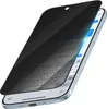 A privacy screen protector is shown on an iPhone screen. Produktbild-Vorschau