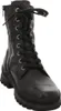 A black leather lace-up boot is shown against a white background. Produktbild-Vorschau
