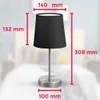 B.K.Licht lampe de table design moderne, tissu noir, pied Voir les images du produit 6
