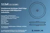 Scheibenrad Anhänger Handwagen Laufrad Rad Felge 12 1/2 Produktbild-Vorschau 5